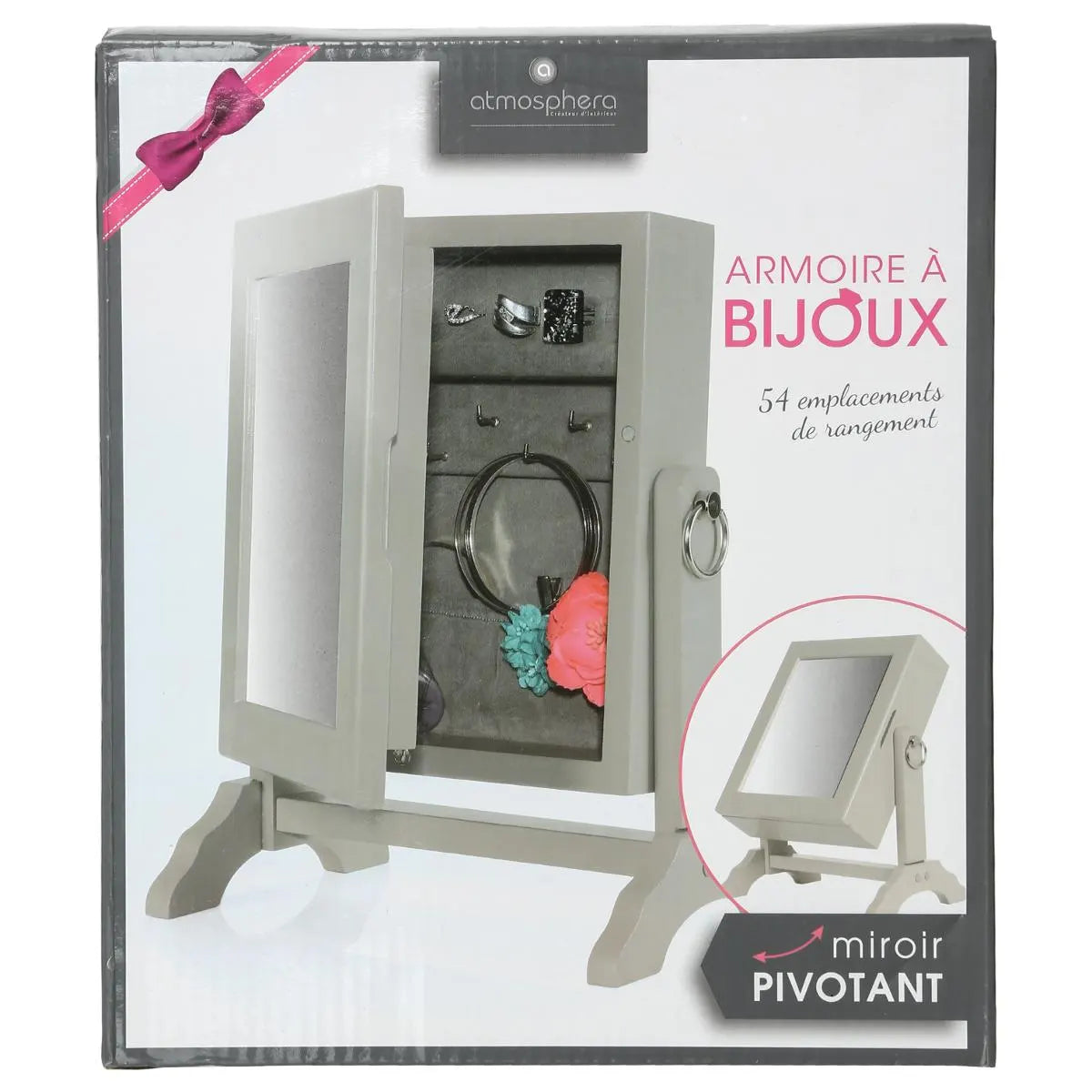 Огледало с място за съхранение atmosphera Kristin,MDF