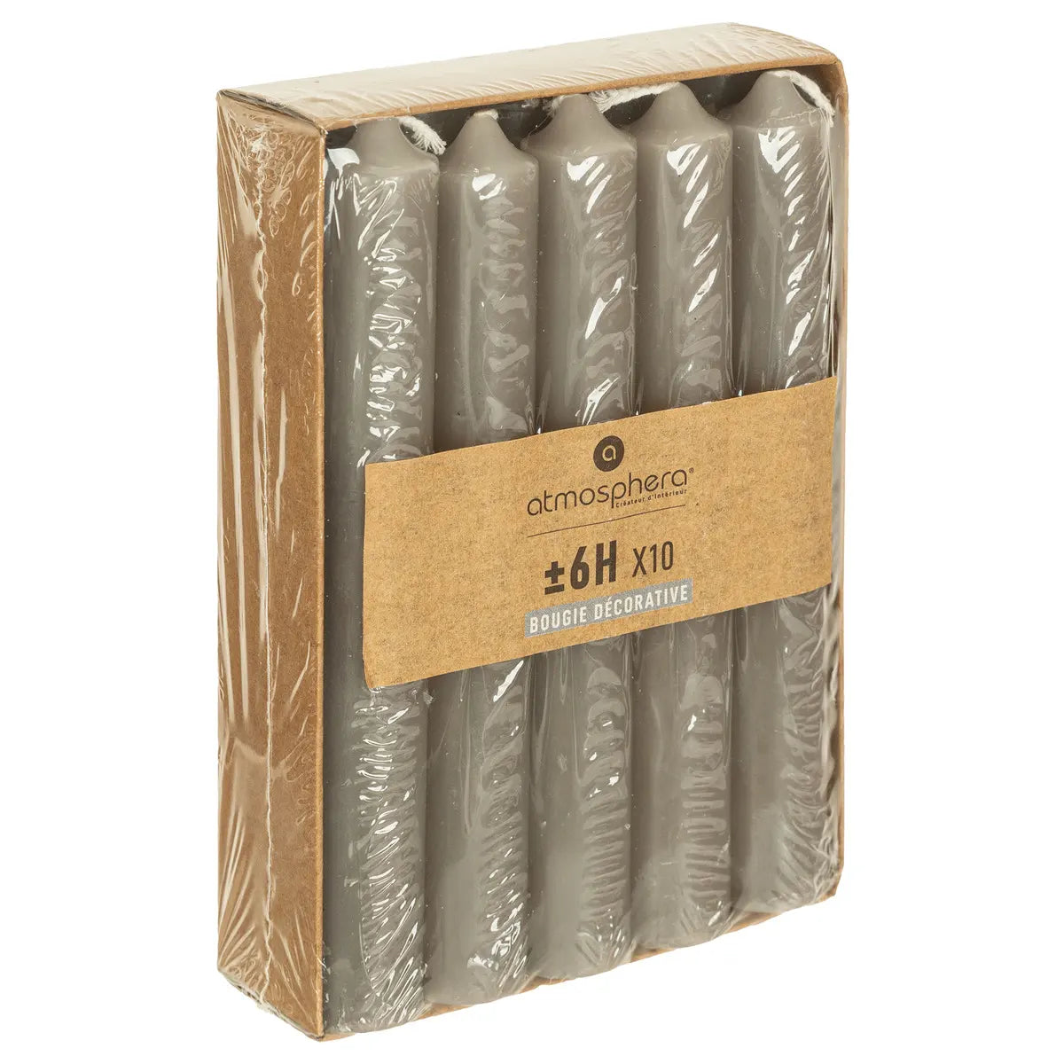 Комплект свещи без аромат atmosphera Hugo, 16 cm, 10 бр