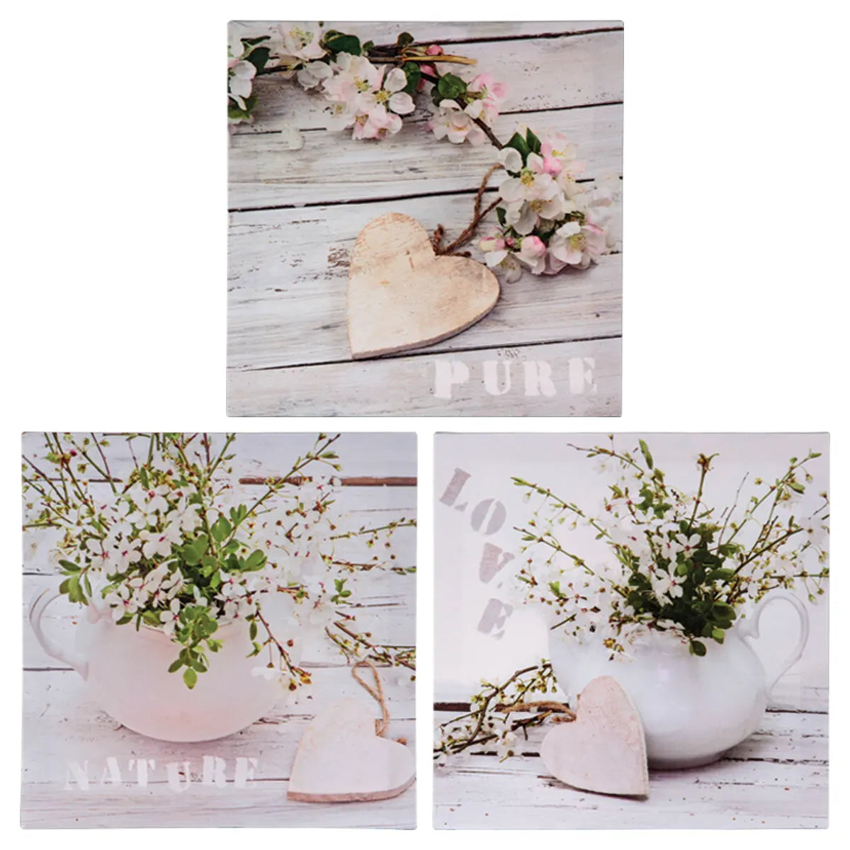 Картина atmosphera Nature Heart, Принт на платно 28x28 см, Асорти дизайни