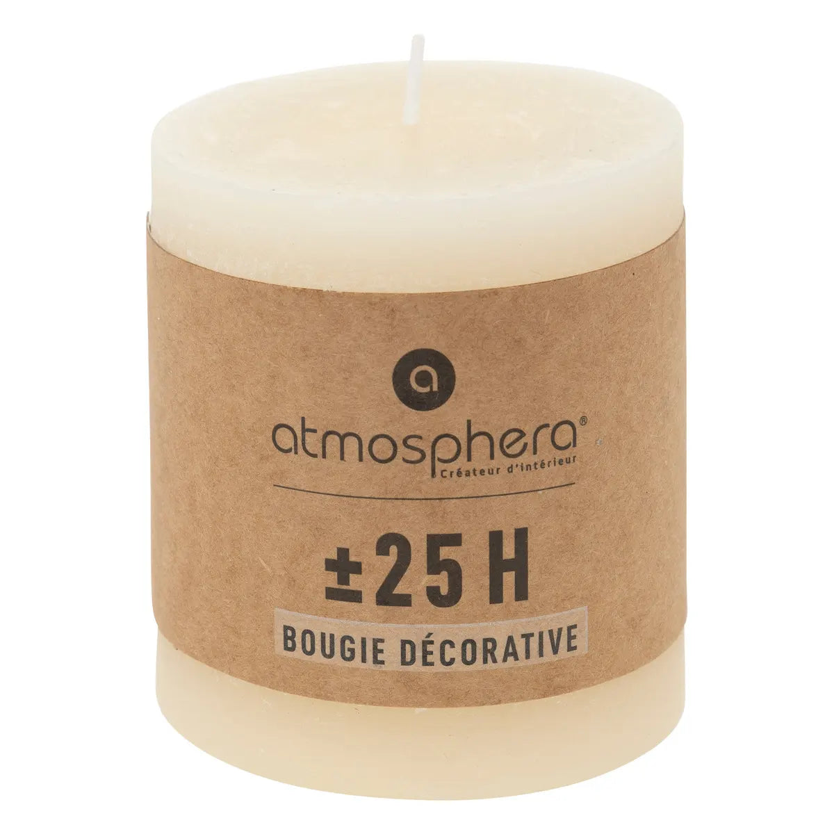 Свещ без аромат atmosphera Olia, Кръгла, 6.7x7 cm