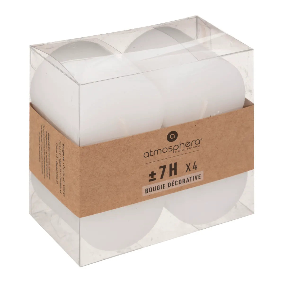 Свещи без аромат atmosphera Olia, 4.5 cm, 4 бр