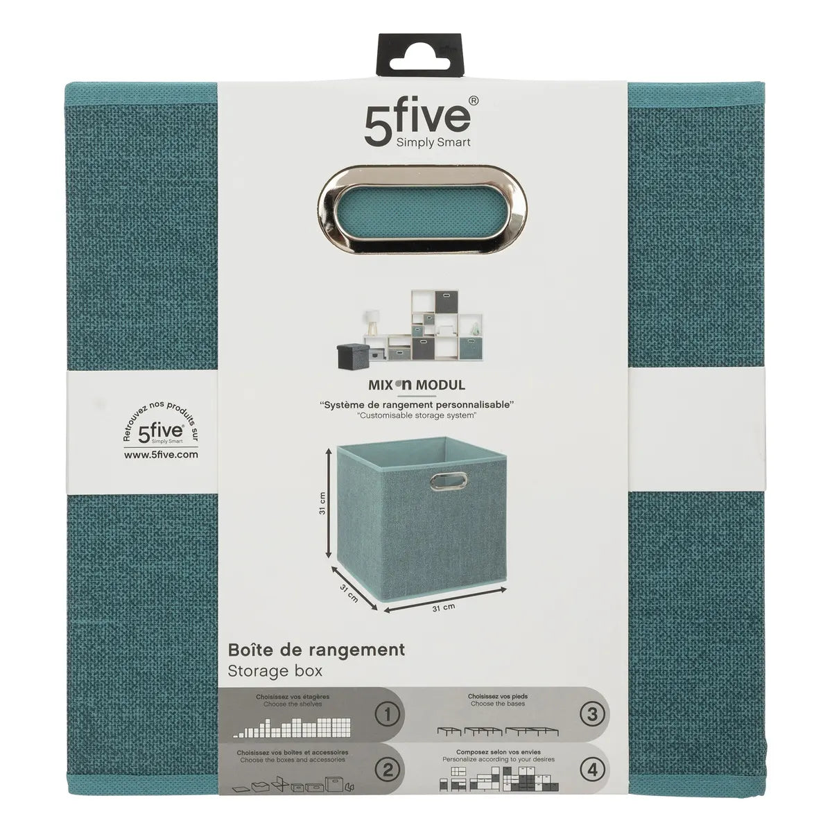 Кутия за съхранение 5five Mix & Modul, Меланж, 31x31 cm