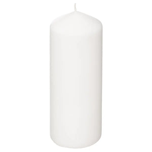 Свещ без аромат atmosphera Many, Кръгла, 6.8x18 см, Бяла