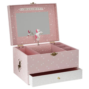 Cutie muzicală cu unicorn, 14 cm
