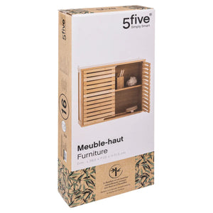 Шкаф за баня 5five Sicela, Стенен, Бамбук