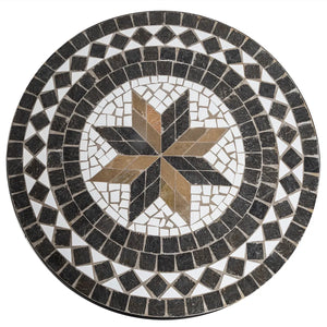 Трапезна маса Kipos, 90 cm, Камък мозайка