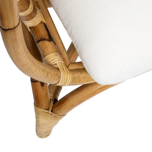 Кресло atmosphera Farah, Ратан, Бял