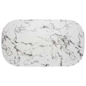 Трапезна маса Roxas, 160x90 cm, Темперирано стъкло мраморен ефект