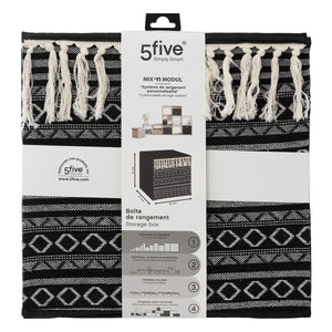 Кутия за съхранение 5five Mix & Modul Ethnique, С Помпони, 31x31 cm