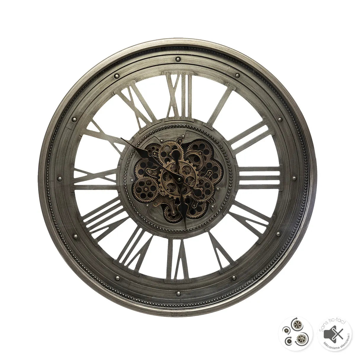Стенен часовник atmosphera Gaby, Механизъм, Ø80 см, Метал