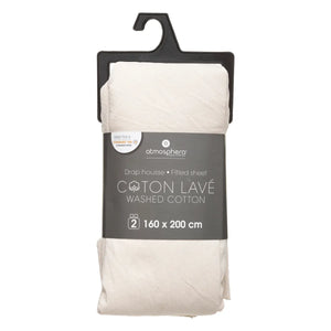 Еластичен чаршаф atmosphera, 160x190 cm, Слонова кост