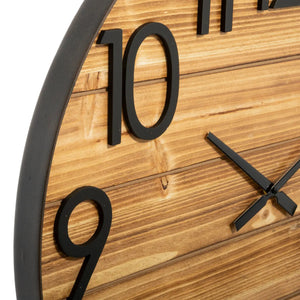 Стенен часовник atmosphera Abby, 3D, Ø70 см, Дърво и метал