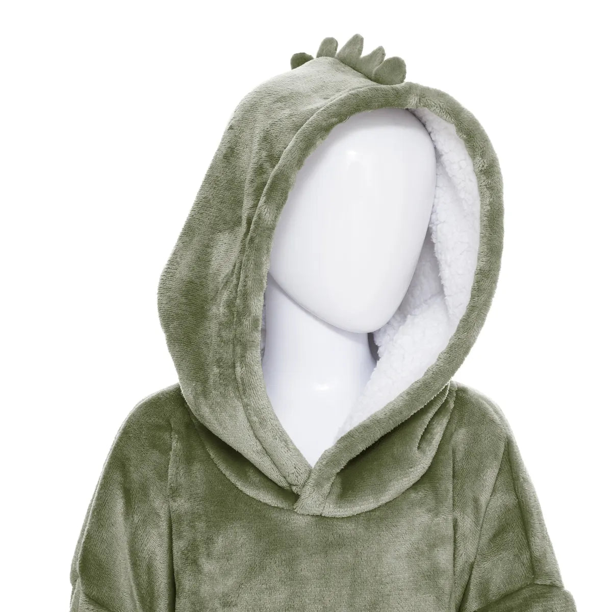 Pătură pentru copii cu glugă Atmosphera Dino, Verde