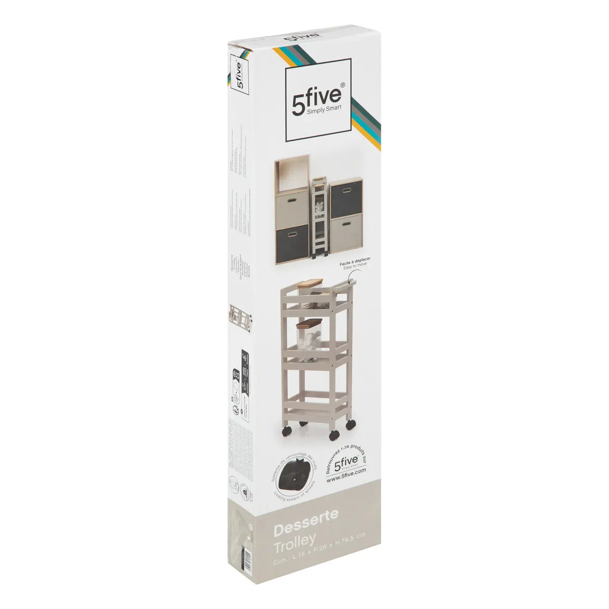 Етажерка на колела 5five Colors многофункционална етажерка за баня и дома