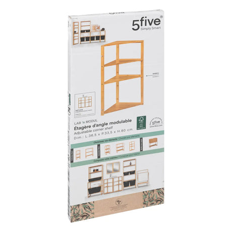 Ъглова етажерка 5five Lab n'Modul, 3 нива