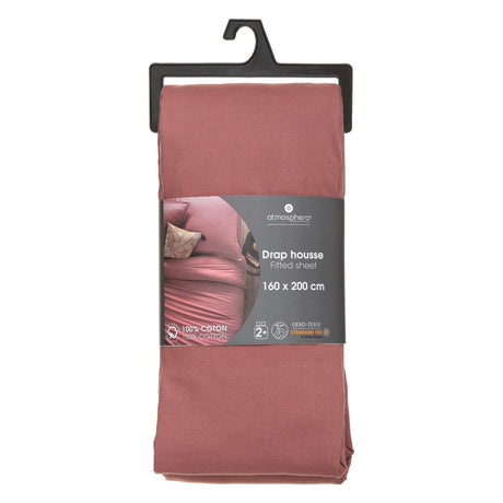 Чаршаф с ластик atmosphera, 160x200, Теракота