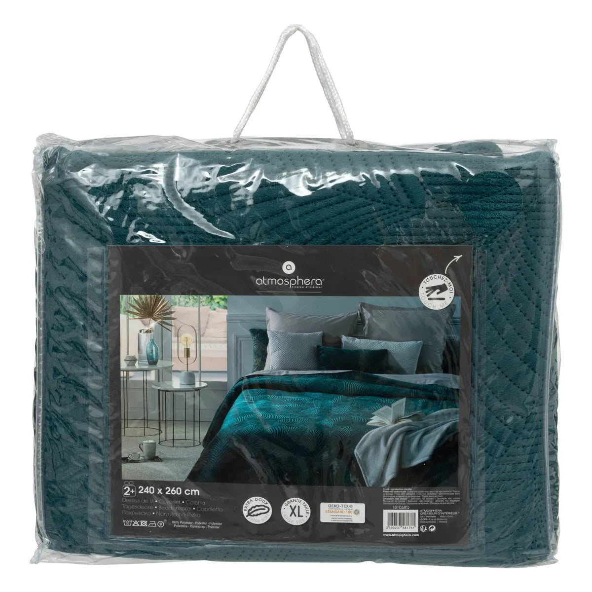 Шалте atmosphera Leaf, Кадифе, 240x260 cm