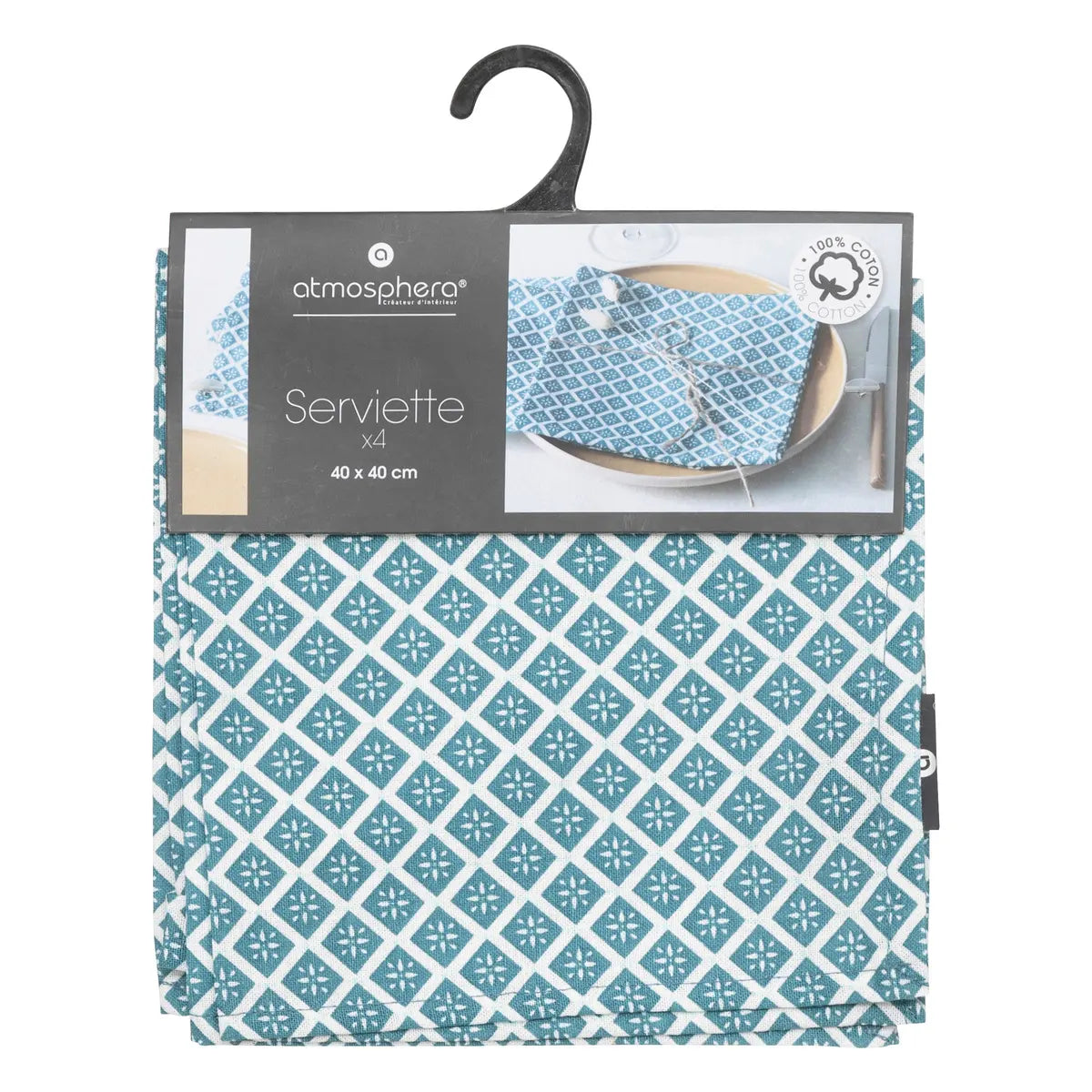 Сет салфетки atmosphera Paty, 40x40 cm, 4 бр