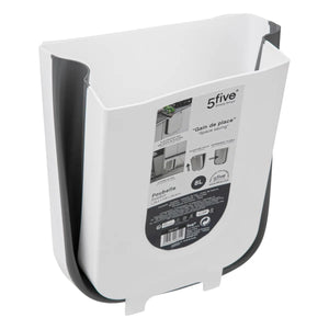 Кош 5five, Сив/Бял, Пластмаса, 8 l, Сгъваем