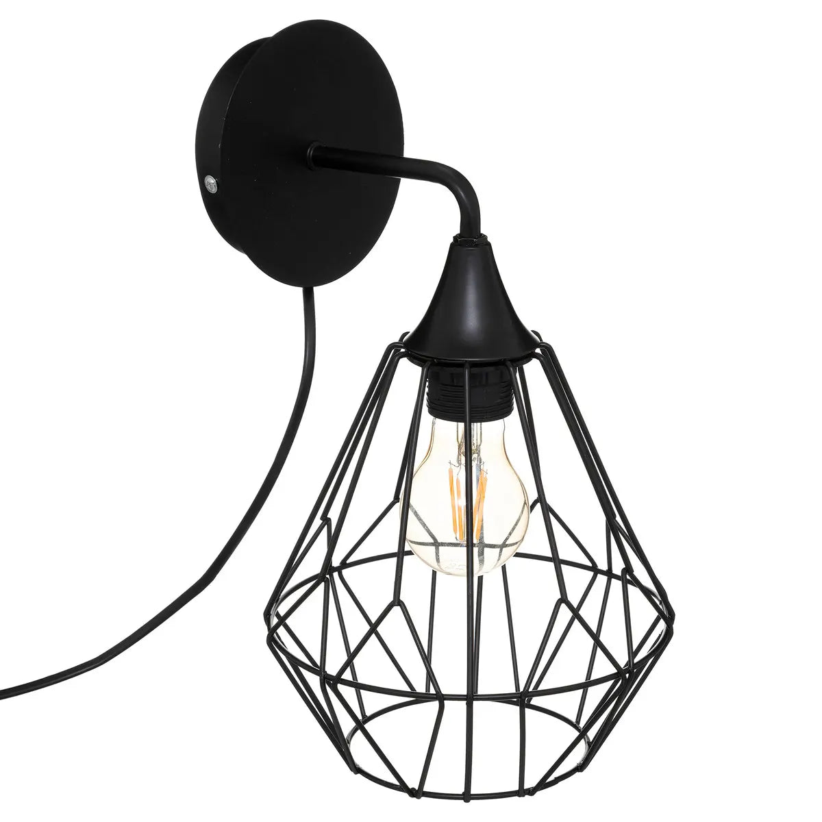Lampă de perete Atmosphere Flave, 19 cm, Metal, Negru