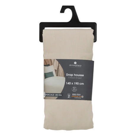 Еластичен чаршаф atmosphera, Перкал, 140x190 cm