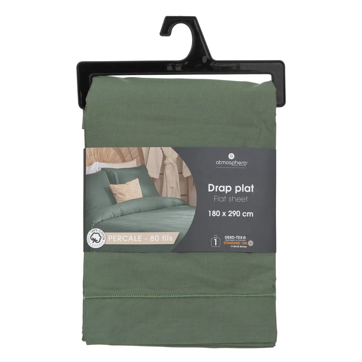 Единичен чаршаф atmosphera, Перкал, 180x290 cm