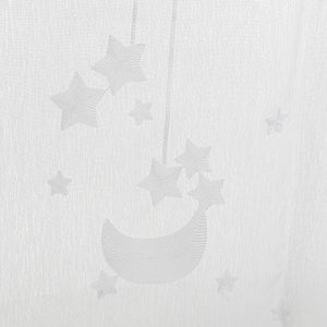 Детска прозрачна завеса atmosphera  с бродирани звезди 140х240 см,Бял