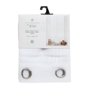 Детска прозрачна завеса atmosphera  с бродирани звезди 140х240 см,Бял