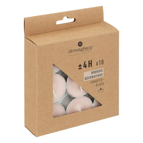 Чаени свещи без аромат atmosphera Hugo, 18 бр