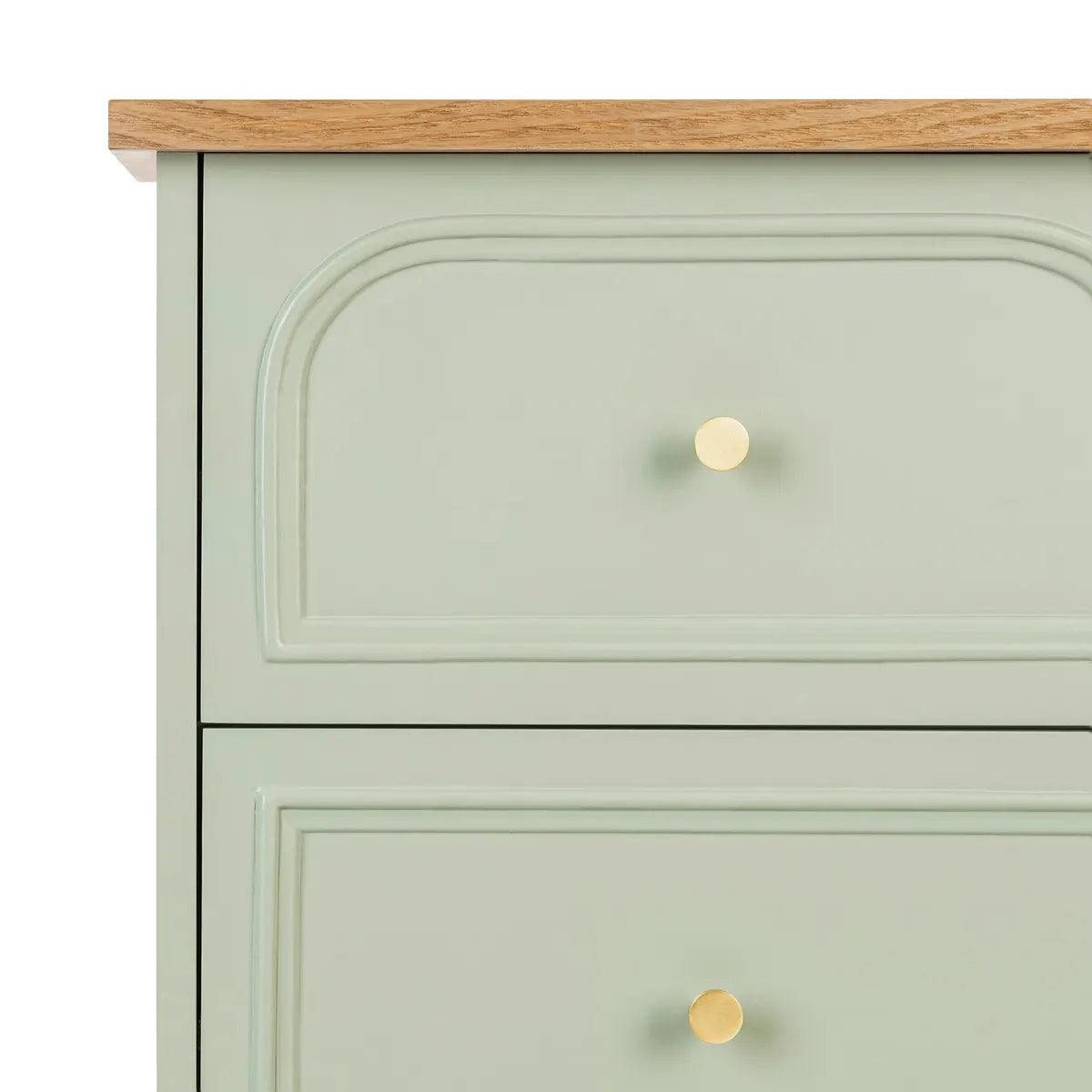 Скрин atmosphera Mohea, 5 чекмеджета, Зелен