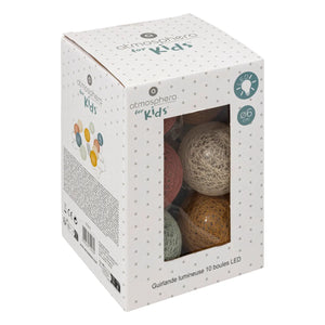 Детски лампички гирлянд с батерии atmosphera Oya, 10 топки, 175 cm, Многоцветен