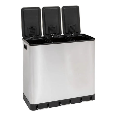 Кош за рециклиране 5five Ariane, Инокс, 3x18 l