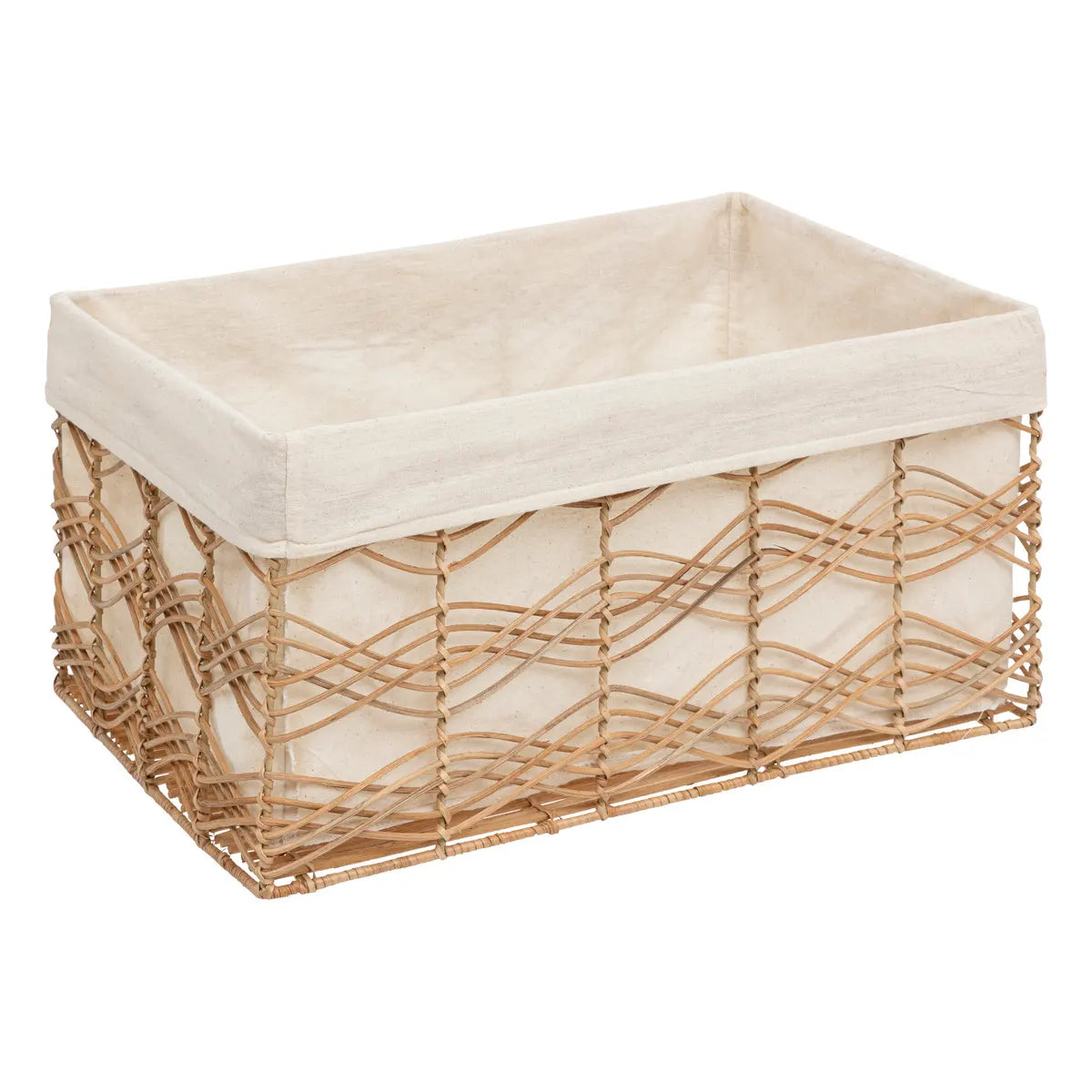 Set de coșuri de depozitare Atmosphera Rosy, L. 33/37/43/48 cm, Rattan