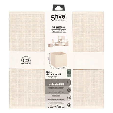 Кутия за съхранение 5five Mix & Modul, Туид, 31x31 cm