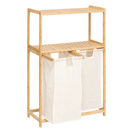 Етажерка 5five Tidy Box, С 2 коша за пране, Бамбук