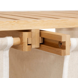 Етажерка 5five Tidy Box, С 2 коша за пране, Бамбук