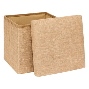 Puf pliabil 5five Mix &amp; Modul, material textil cu efect de iută, 31x31 cm