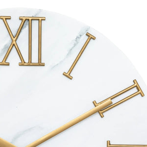 Стенен часовник atmosphera Alisha, Ø56 см, Метал, Мраморен ефект