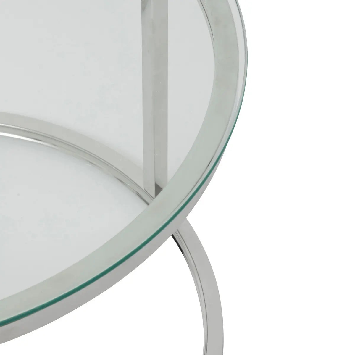 Холна маса atmosphera Kneo, Стъкло, Метал, 2 бр.