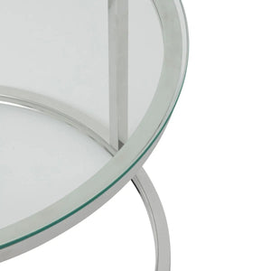 Холна маса atmosphera Kneo, Стъкло, Метал, 2 бр.