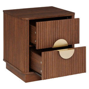 Нощно шкафче atmosphera Wany, 2 чекмеджета, MDF, Орех, 45x40x50 cm