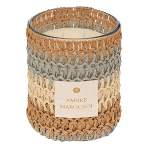 Ароматна свещ atmosphera Zaya, Scented, Amber Стъкло & Natural Fibers, 470 g