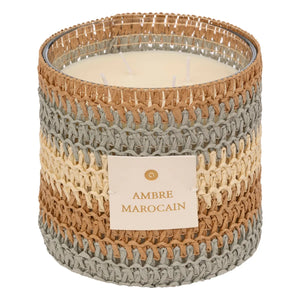 Ароматна свещ atmosphera Zaya, Scented, Amber Стъкло & Natural Fibers, 1400 g