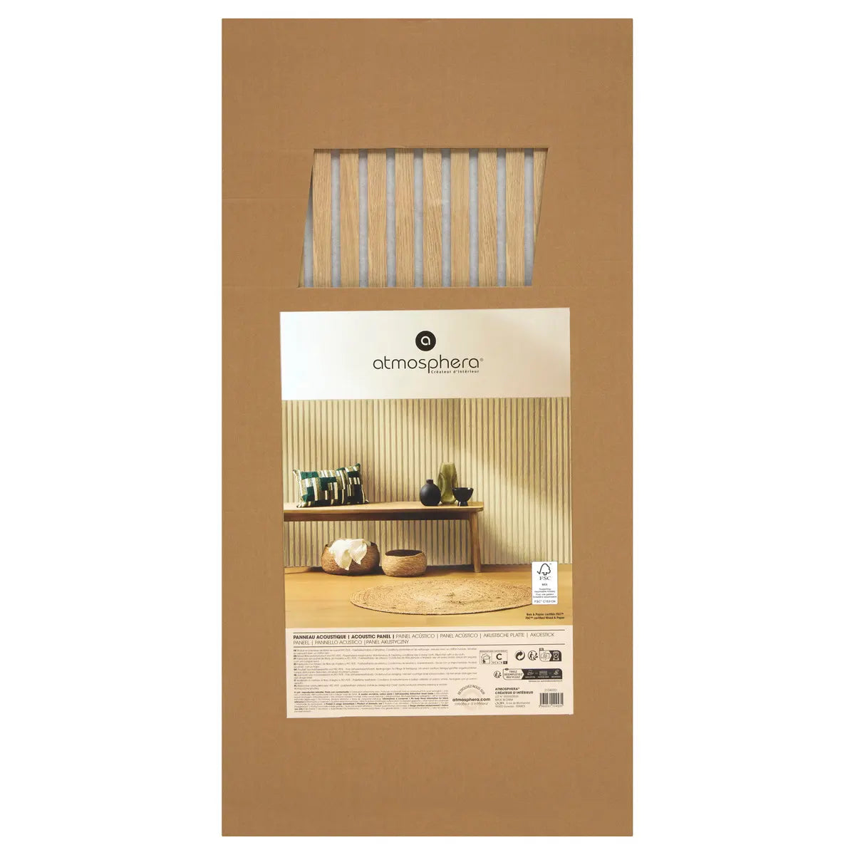 Акустичен декоративен стенен панел atmosphera Colva, MDF, 120x60 cm