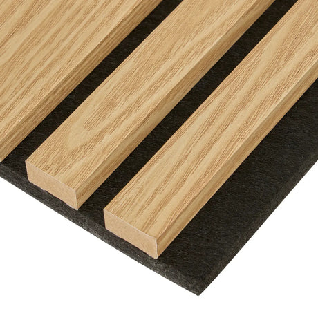 Акустичен декоративен стенен панел atmosphera Colva, MDF, 120x60 cm, Светло дърво