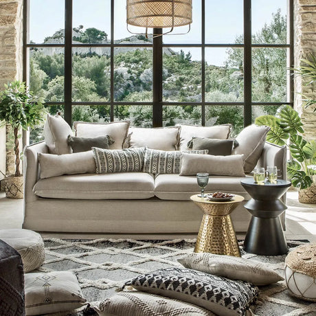 Триместен диван atmosphera Odilon, Бежов, 210x104x78 cm