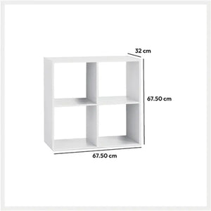 Рафт 5five Mix'n Modul, 4 отделения, Бял