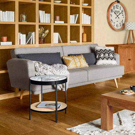 Триместен разтегателен диван atmosphera Jack, Светлосив, 214x86x83 cm