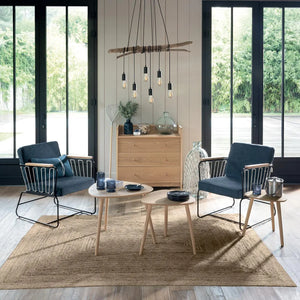 Холна маса atmosphera Mileo Бежов, 3 броя, 40/48/60 cm