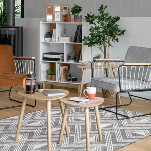 Холна маса atmosphera Mileo Бежов, 3 броя, 40/48/60 cm